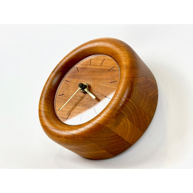 Mid-Century Modern Mid-Century Modern Wall Clock in Teak with Kienzle Mechanism from Bestform, 1960s For Sale - Image 3 of 10