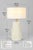 Late 20th Century Mid 20th Century Coastal Fluted Column Table Lamp With Whitewashed Finish and 18” Linen Drum Shade, 27” H For Sale - Image 5 of 6