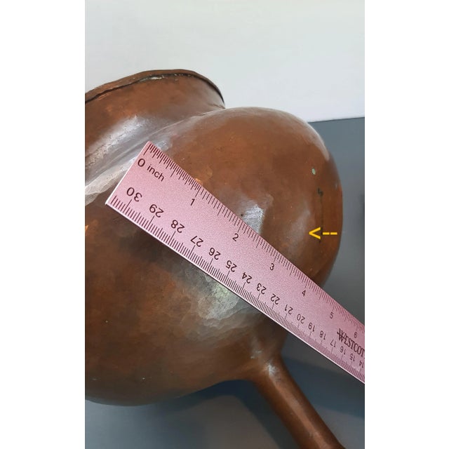 1930s Huge Vintage Copper Pedestal Bowl For Sale - Image 5 of 13