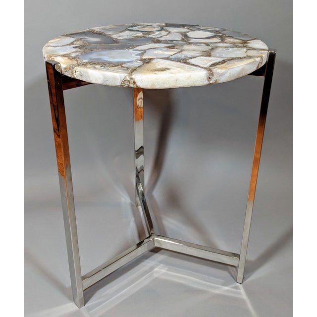 Organic Modern Natural Agate Accent Table Chairish
