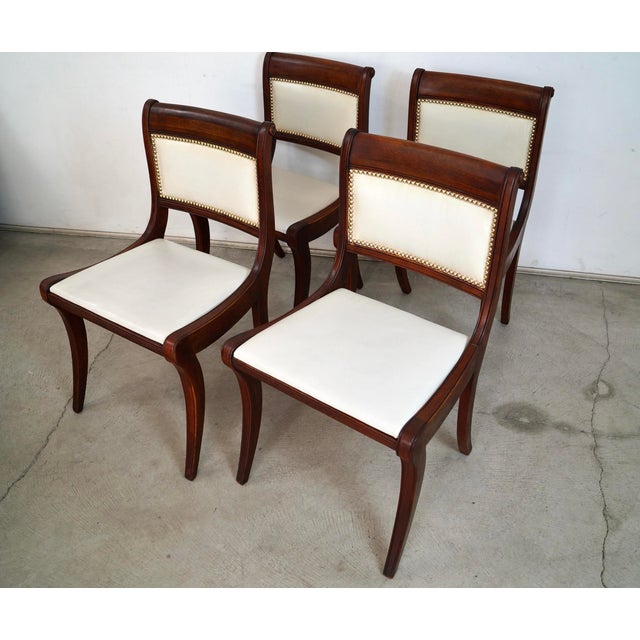 Wood 1930’s Antique Duncan Phyfe Dining Chairs - Set of 4 For Sale - Image 7 of 12