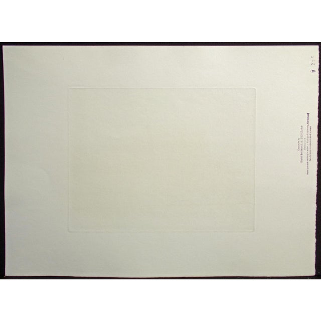 1990s Roger Hebbelinck Hand Signed Vintage Aquatint Etching European Building For Sale - Image 5 of 8