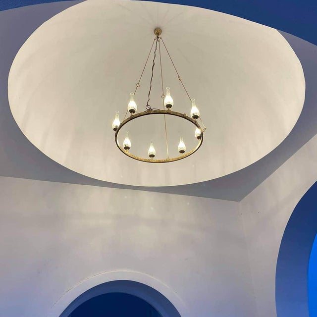 Wagon Wheel Chandelier Farmhouse Lighting Rustic Ceiling Lamp | Chairish