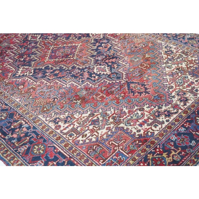 Mid 20th Century Vintage Heriz Rug 7'9'' x 11'2'' For Sale - Image 5 of 10