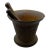 Large Antique Cast Iron Mortar & Two Pestles - 3 Piece Set For Sale
