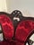 Victorian Early 20th Century Victorian Damask Red Armchair For Sale - Image 3 of 9
