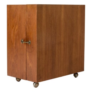 Swedish Midcentury Teak Bar Cabinet, 1950s For Sale