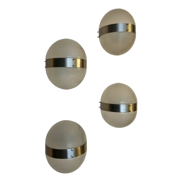Clio Wall Sconces by Sergio Mazza for Artemide, 1963, Set of 4 For Sale