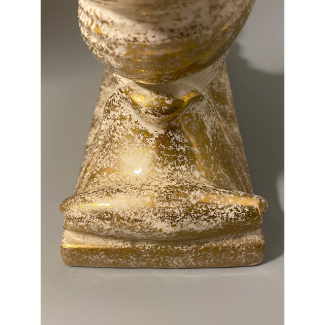 Mid-Century Modern Ceramic Cornucopia Vase For Sale - Image 4 of 10