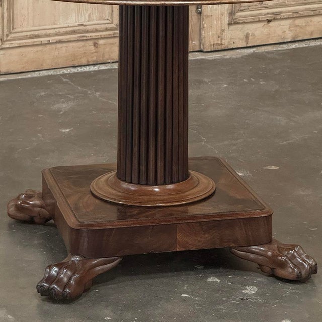 Antique French Charles X Period Mahogany Center Table For Sale - Image 10 of 17