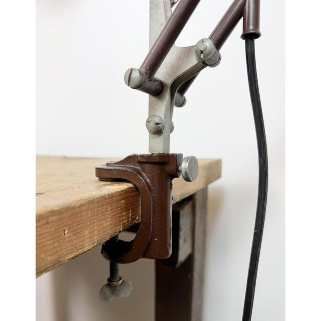 Vintage Brown Architect Table Lamp from Napako, 1950s For Sale - Image 13 of 18