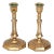 Portuguese Brass Candlestick Holders - a Pair For Sale