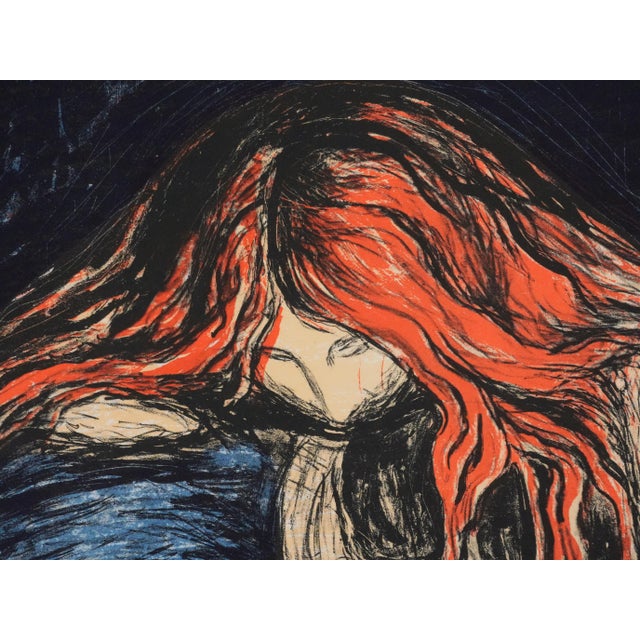 After Edvard Munch, Vampire, Lithograph For Sale - Image 7 of 8