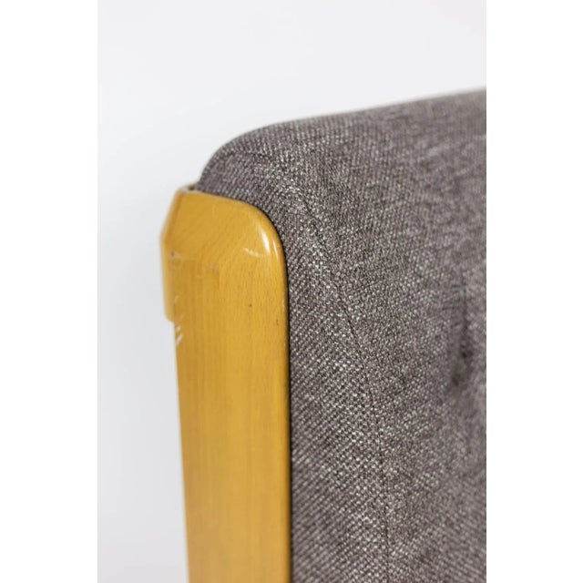 Beech & Fabric Armchairs, 1960s For Sale - Image 13 of 14