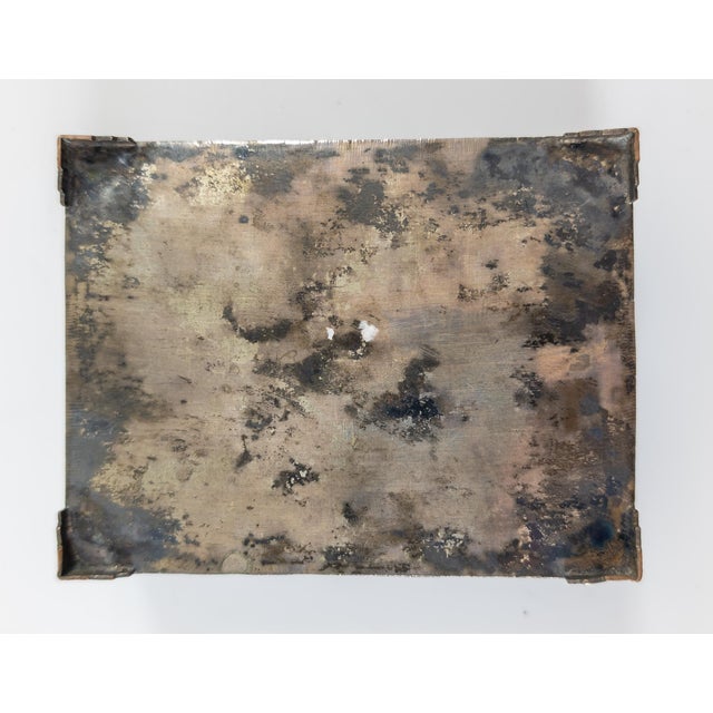 1920's Chinese Silverplate and Enamel Box and Tray Set For Sale - Image 9 of 12