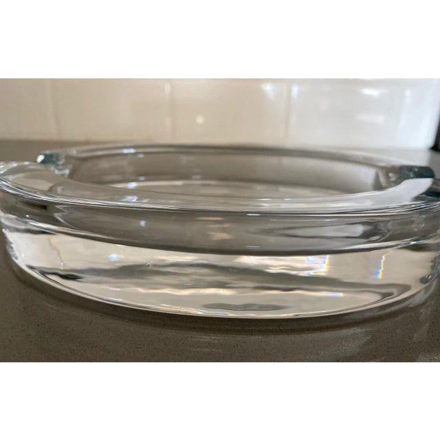 Heavy Oval Glass Ashtray For Sale In Austin - Image 6 of 8