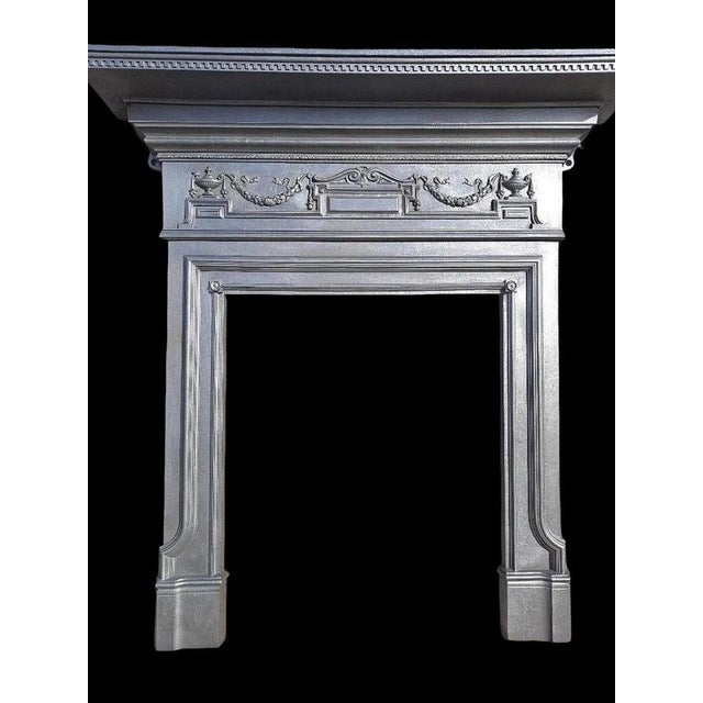 Victorian Cast Iron Fireplace Surround, 1896 For Sale - Image 3 of 18