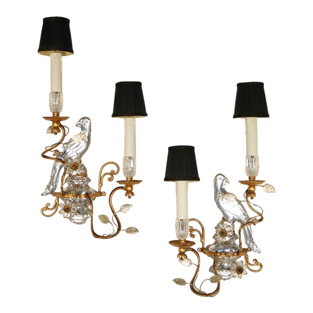 1970s Hollywood Regency Parrot Sconces Appliques by Banci Firenze , a Pair For Sale