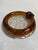 Vintage Amber Glass Ashtray With Sculptural Rim For Sale - Image 4 of 7