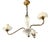 Small Glass and Brass Chandelier, 1950 For Sale