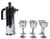 Metal Mid 20th Century Seven Piece Chrome Art Deco Cocktail Set Marked l.b. Chromium Plated For Sale - Image 7 of 15