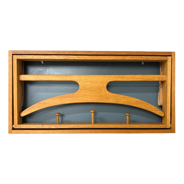 Vintage Wall Hung Valet by Adam Hoff & Paul Østergaard for Virum Møbelsnedkeri, 1960s For Sale