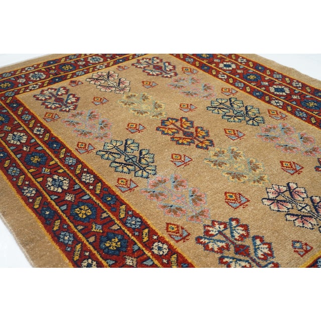Mid 20th Century Vintage Persian Veramin Rug 4'4" X 5’9” For Sale - Image 5 of 9