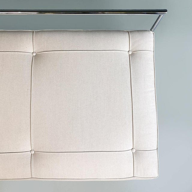 Set of Steel and Cotton Sofas or Daybeds attributed to Eileen Gray for Alivar, 1990s For Sale - Image 16 of 18