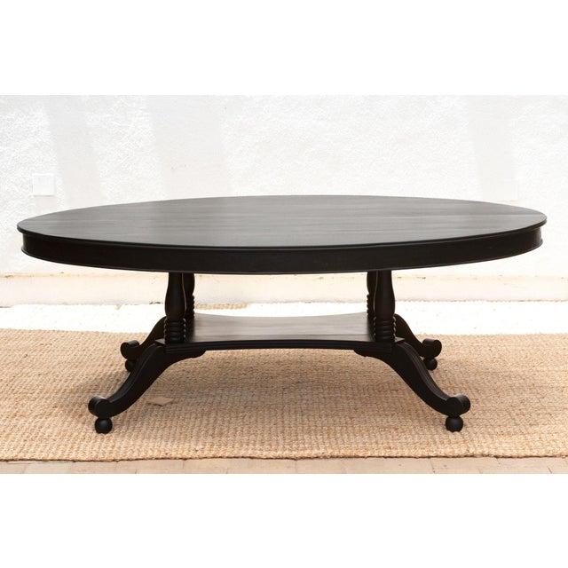 Antique Parisian Oval Black Ebonized Dining Table For Sale - Image 12 of 15