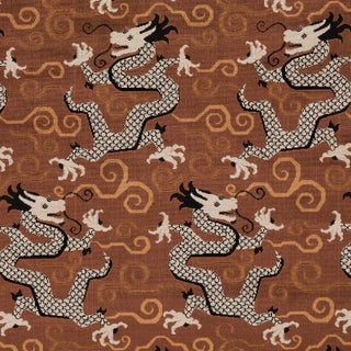 Schumacher Bixi Velvet Fabric in Bronze For Sale