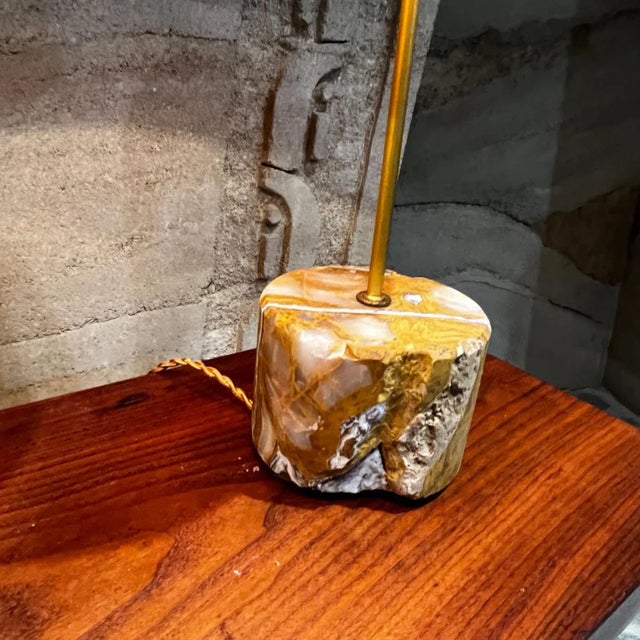 New Limited Edition Spectacular Set of Onyx Acid Table Lamps Mexico For Sale - Image 12 of 13