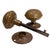 1870s Antique American Bronze Door Knobs With Rosettes - A Pair For Sale - Image 4 of 8