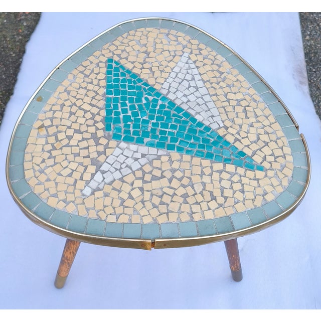 Mosaic Flower and Plant Stand, 1950s For Sale - Image 4 of 4