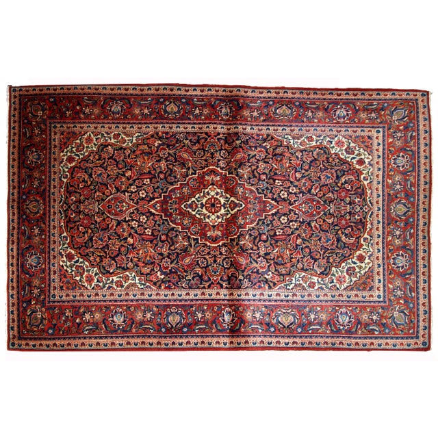 1910s, Handmade Antique Persian Kashan Rug 4.1' X 6.2' For Sale - Image 11 of 11
