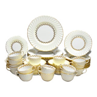 Mid 20th Century 1950s Minton Bone China Dinner Service for 12 Settings, 67 Pieces For Sale