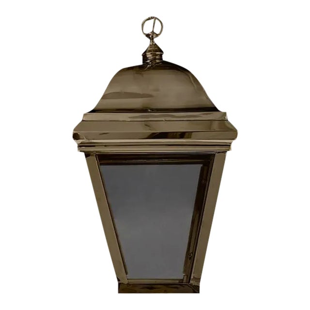 Claridge Lantern in Patinated Finish For Sale