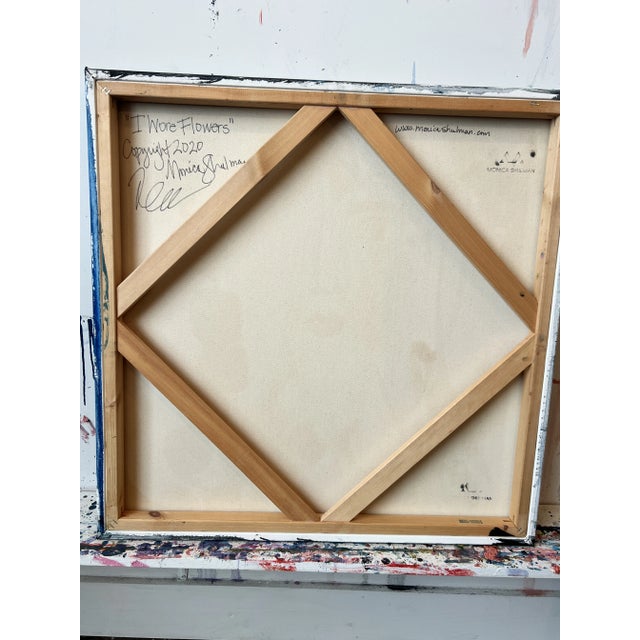 Paint "I Wore Flowers" Abstract Figurative Contemporary Mixed Media Painting For Sale - Image 7 of 9