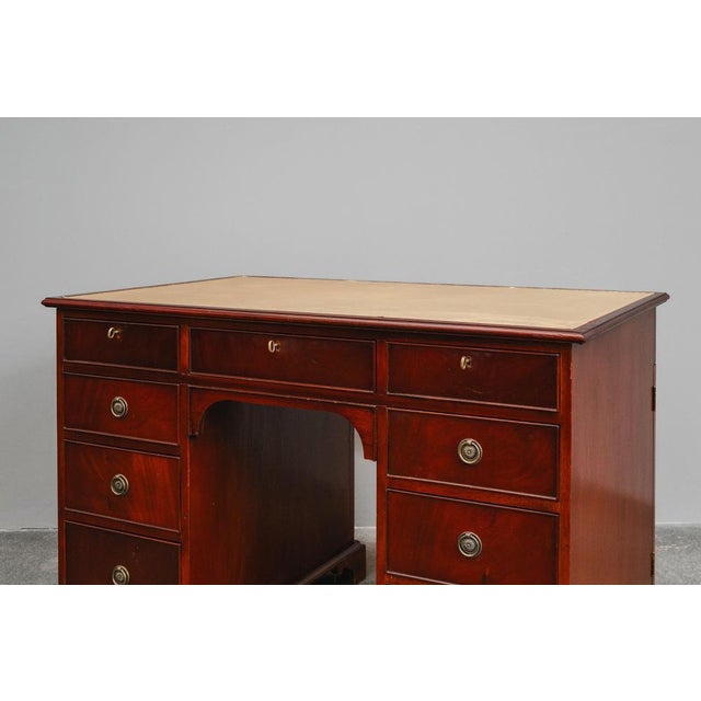 Vintage English Mahogany Desk, 20th Century For Sale - Image 14 of 18