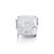 Celeste Clear Glass Candle Holder, 4.25" x 4" For Sale - Image 4 of 4