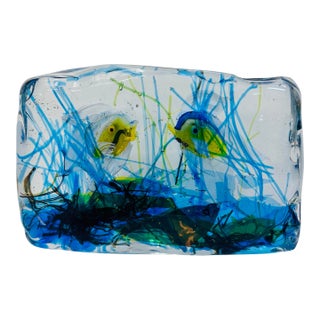 Vintage Murano Glass Cenedese Attributed 7.3" Aquarium For Sale