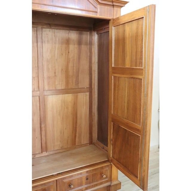 Antique Veneer Walnut Wardrobe, Late 19th Century For Sale - Image 11 of 16