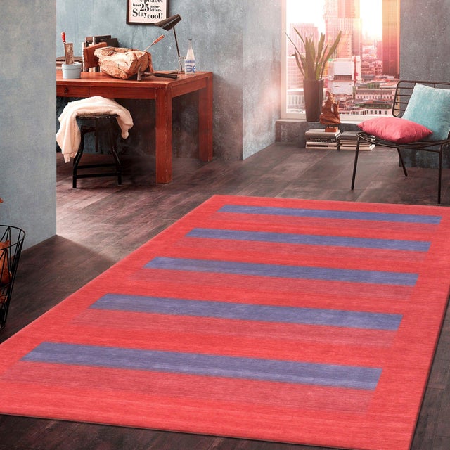 Pasargad Home Gramercy Red Area Rug, 5' 0'' X 7' 0'' For Sale In New York - Image 6 of 6
