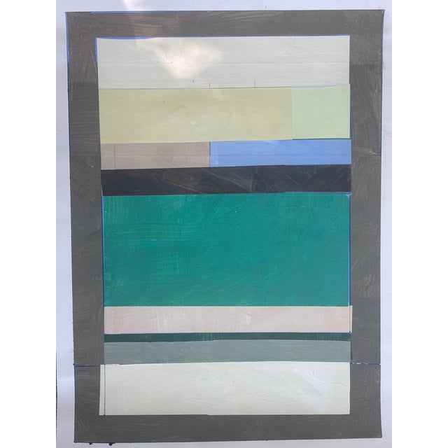 Green Bryan Young Studios, Original Diptych Painting For Sale - Image 8 of 8
