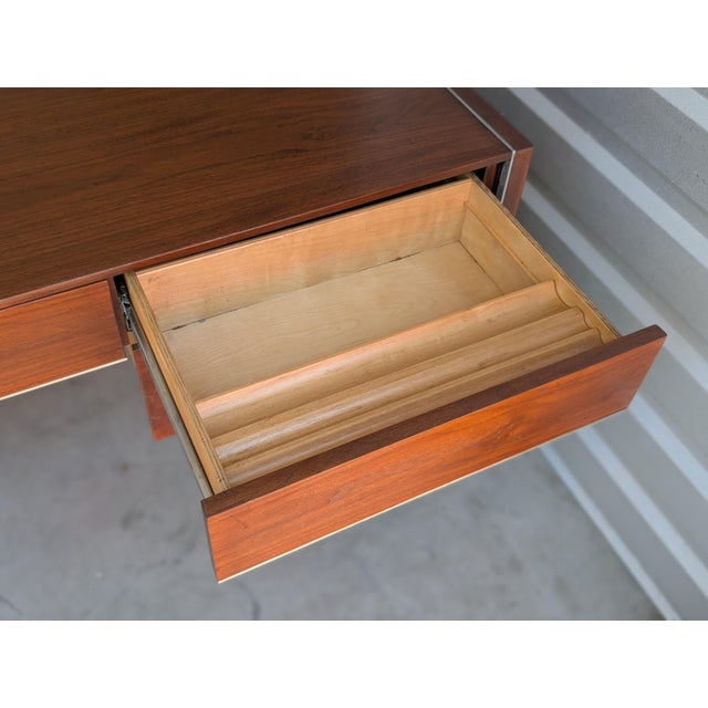 Mid Century Modern Walnut Writing Desk by Glenn of California, C1960s For Sale - Image 12 of 16