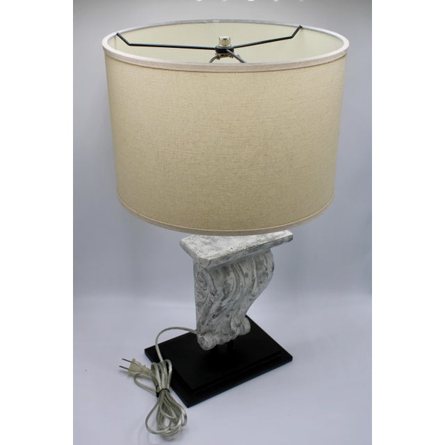 Metal Architectural Restoration Hardware Style Corbel Lamp For Sale - Image 7 of 13