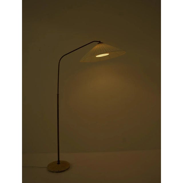 Gold Swedish Modern Floor Lamp in Brass, 1940s For Sale - Image 8 of 9