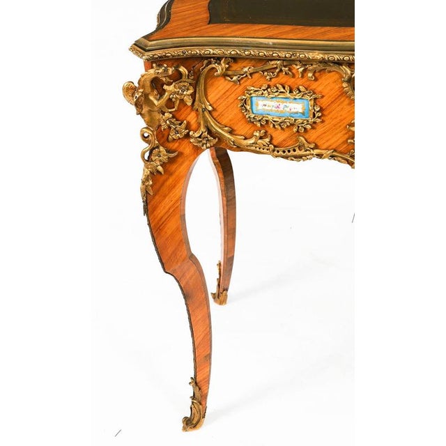 Antique French Ormolu Bureau Plat Desk after Linke, 19th Century For Sale - Image 11 of 18