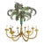 Late 20th Century Tole Palm Tree 8 Light Chandelier For Sale