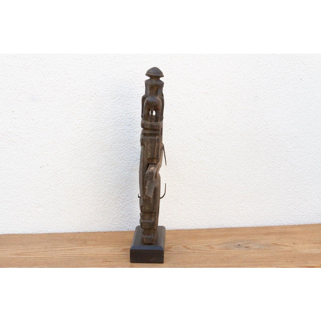 Brown Rare Bamana Carved Warrior Door Lock For Sale - Image 8 of 10