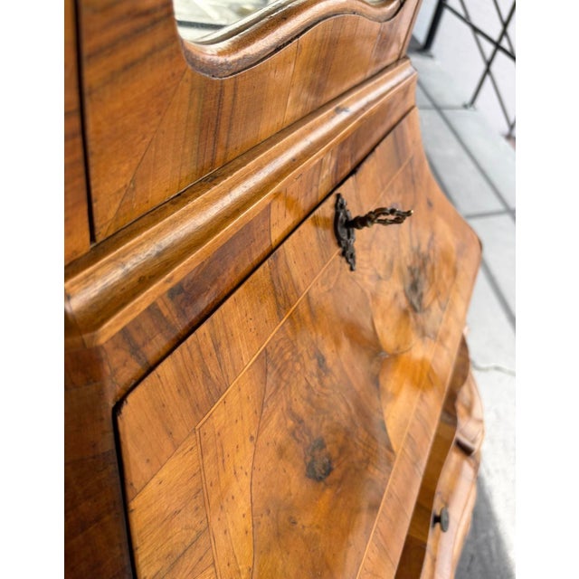 Late 1900s Italian Burl Secretary For Sale - Image 14 of 17